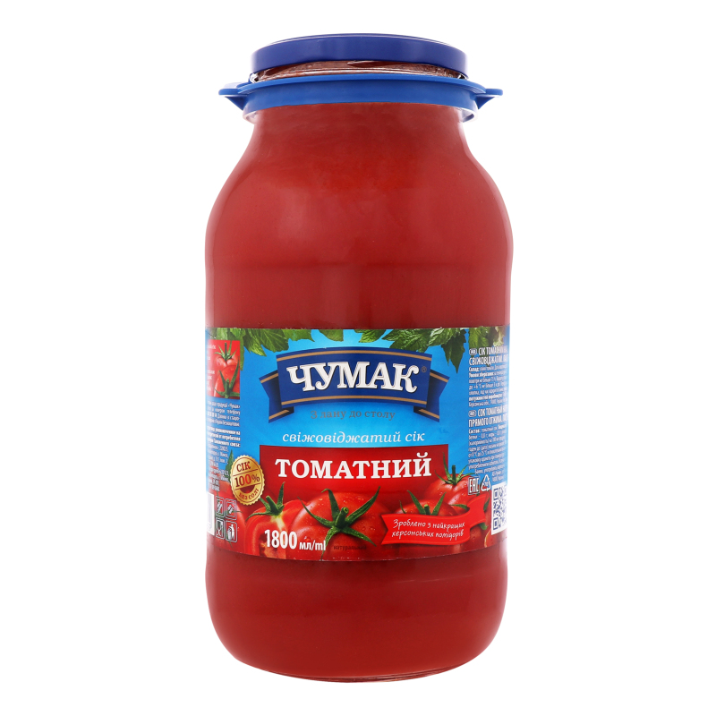 Чумак Chumak Tomato Juice Plain
