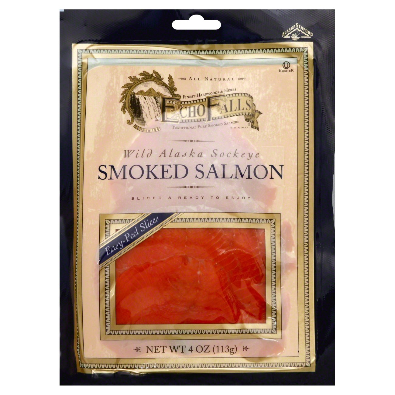 Echo Falls Smoked Wild Alaskan Sockeye Salmon 4 Oz
