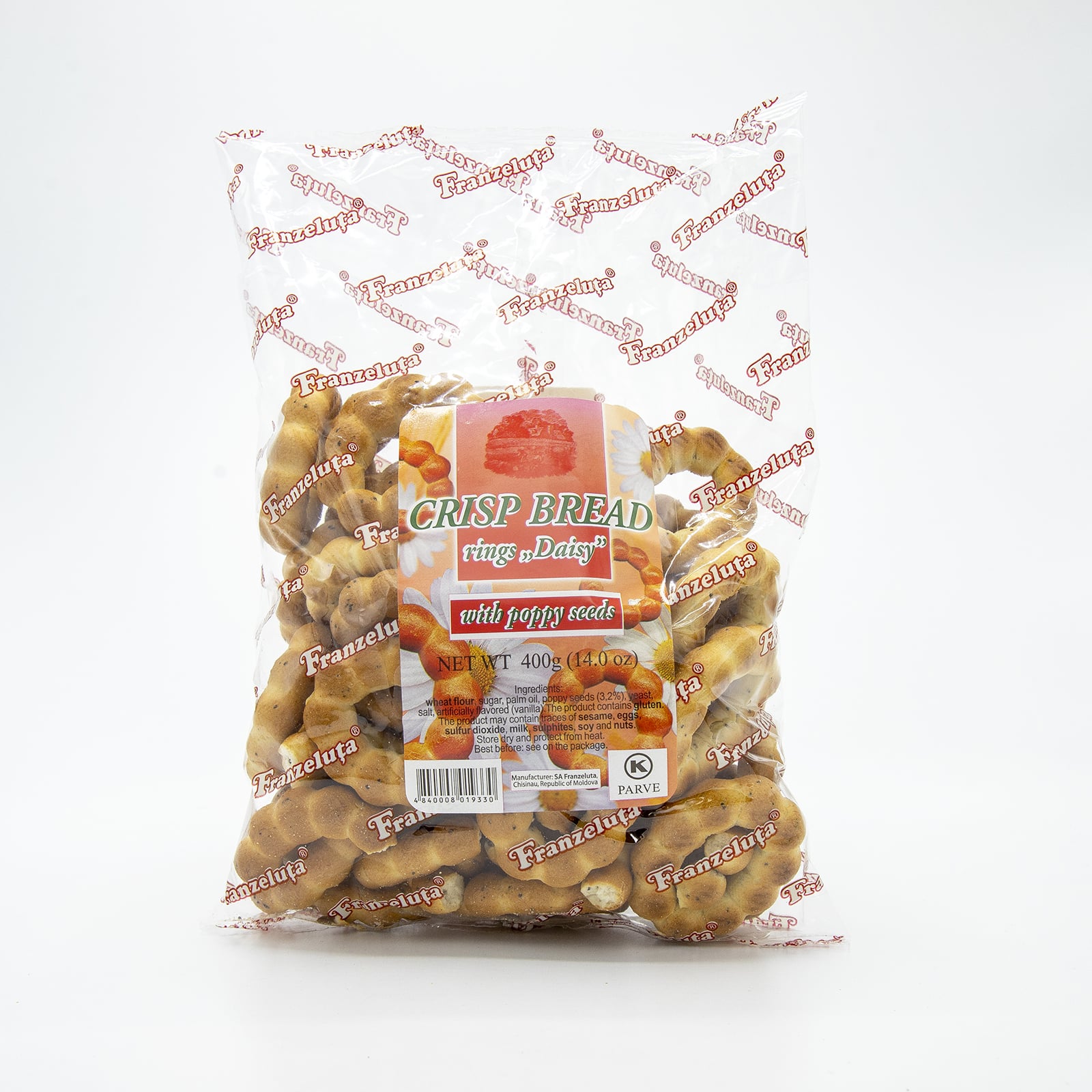 Franzeluta 14oz Kosher Sushka Romashka With Poppy