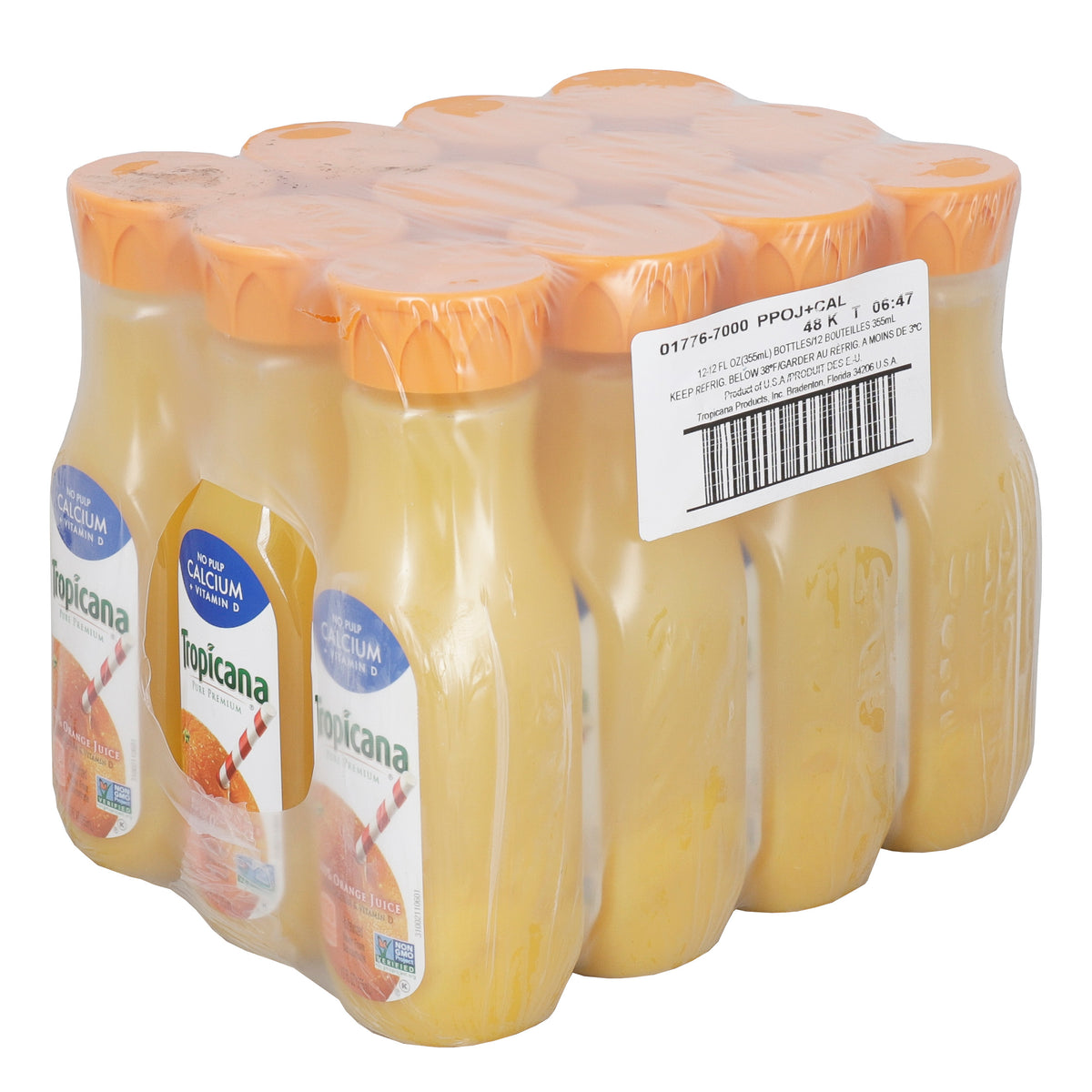 Tropicana Pure Premium 100% Juice Orange No Pulp With Calcium And Vitamin D 12 Fl Oz
