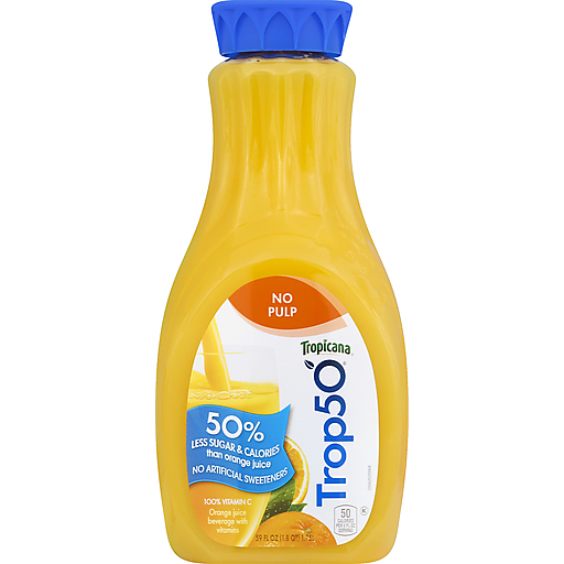Tropicana Orange, No Pulp Juice Beverage - 59 Oz
