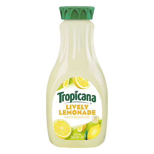 Tropicana Drink Lively Lemonade 52 Fl Oz Bottle