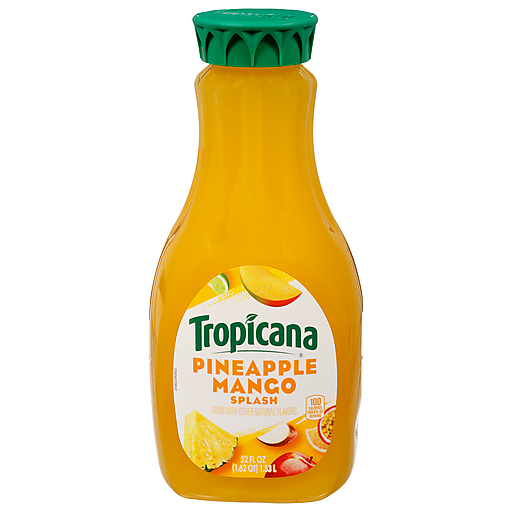 Tropicana Juice Drink, Pineapple Mango Splash, 52 Fl Oz