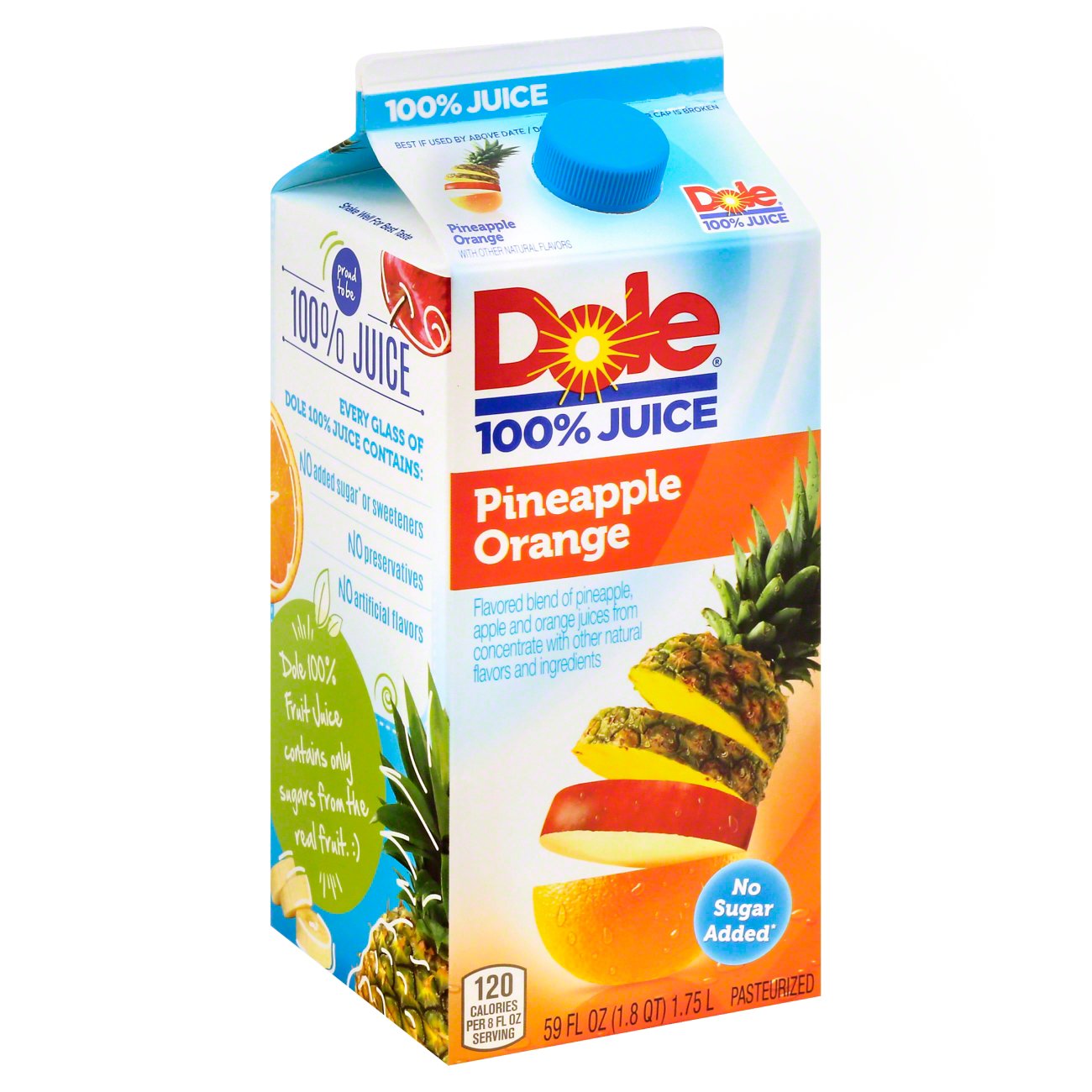 Dole 100% Juice, Pineapple Orange 59 Fl Oz