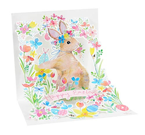 Up With Paper Pop-Up Treasures Greeting Card - Garden Rabbit