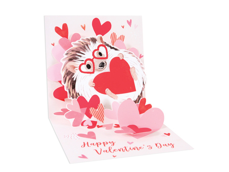 Up With Paper HEARTS & HEDGEHOGS Valentines Day Card
