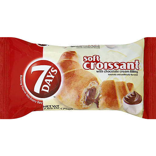 7Days 7 Days Croissant, Soft, With Chocolate Cream Filling 2.65 Oz