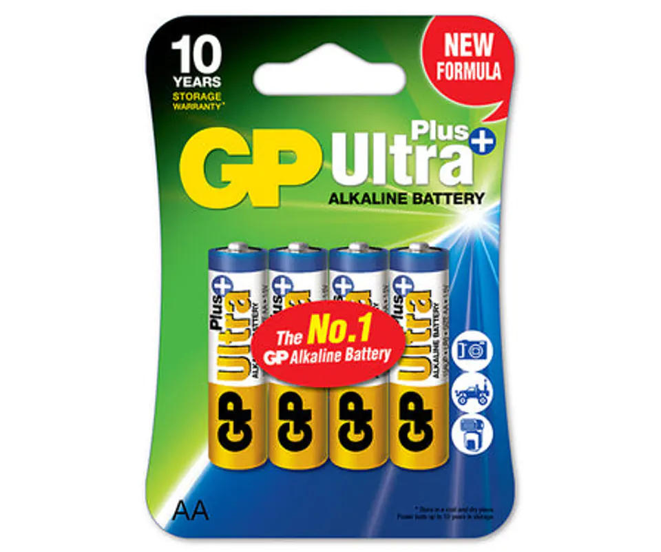 GP Батарейки AA LR6 №GP15AUP-2UE4 Plus Ultra 4шт