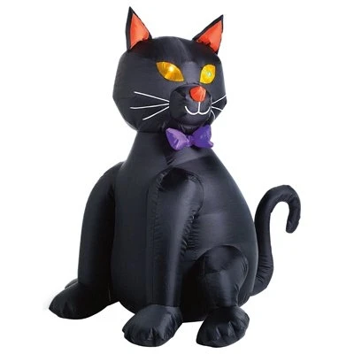 Citi Halloween Inflatable Lawn Decoration, Black Cat, Lighted, 48-in