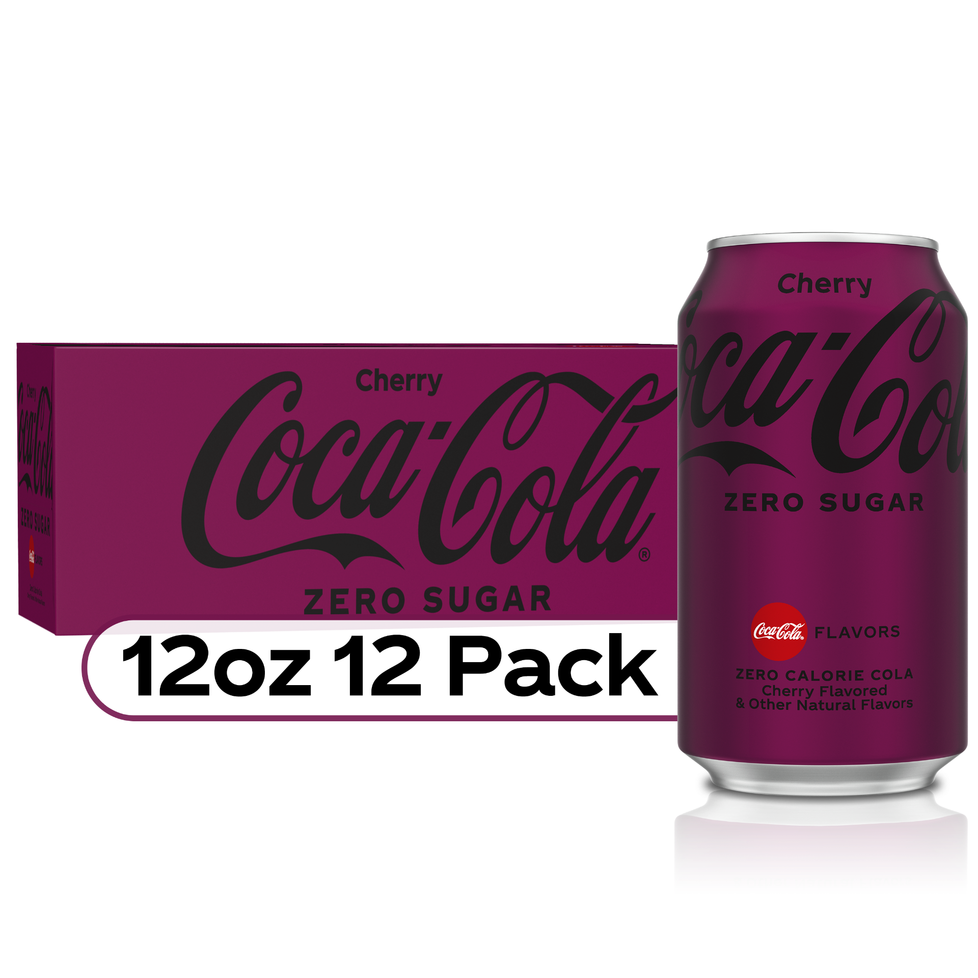 Coca-Cola Cherry Zero Fridge Pack Cans, 12 Fl Oz