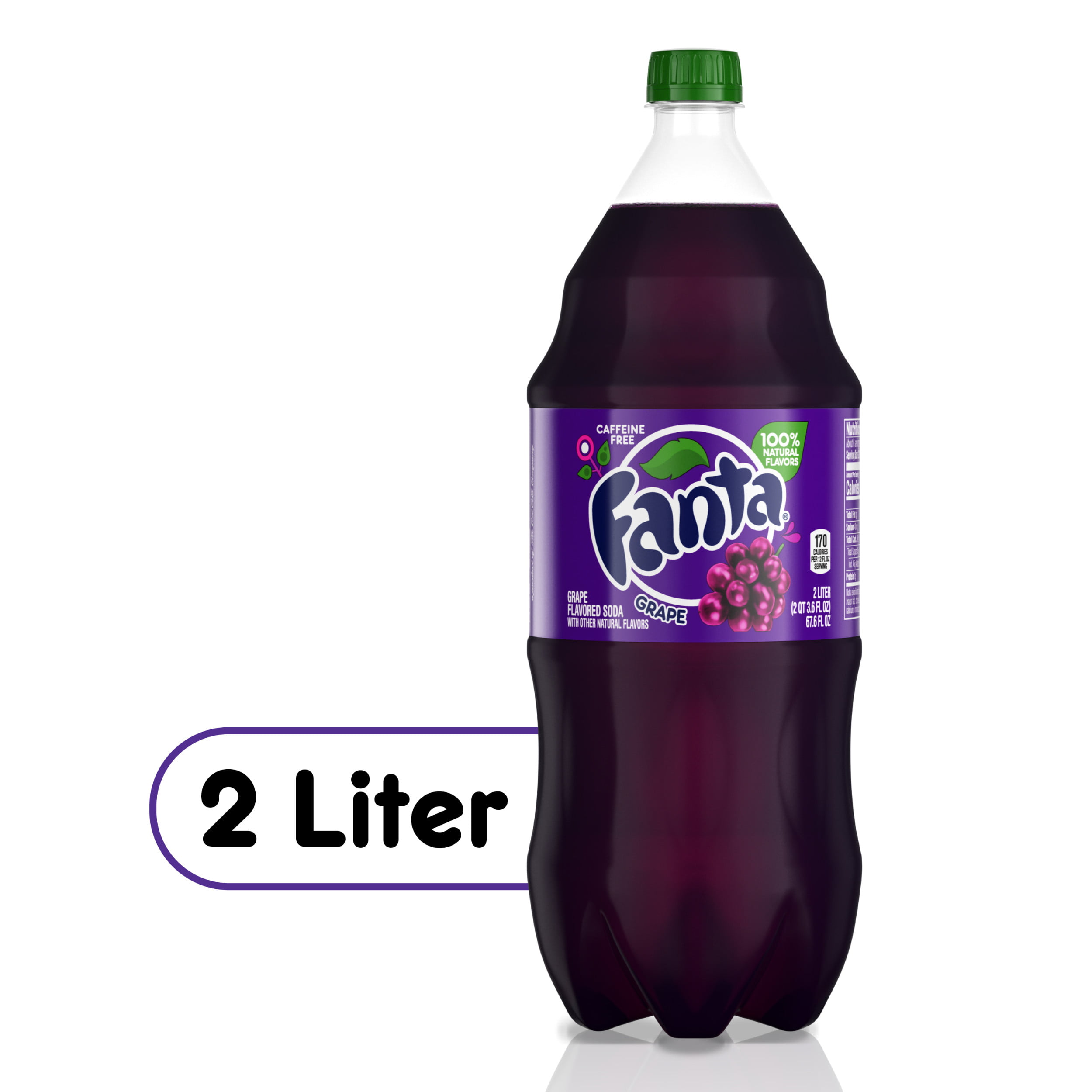 Fanta Grape Soda Fruit Flavored Soft Drink, 2 Liters