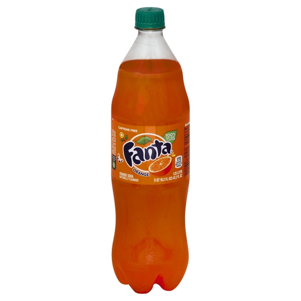 Fanta Orange Soda Bottle, 1.25 Liters