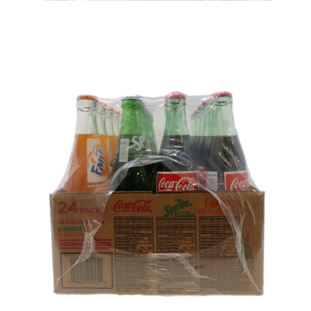 Coca-Cola Non-Specific KO Brand Variety Pack-Mexico Glass Bottles, 24x355 Ml