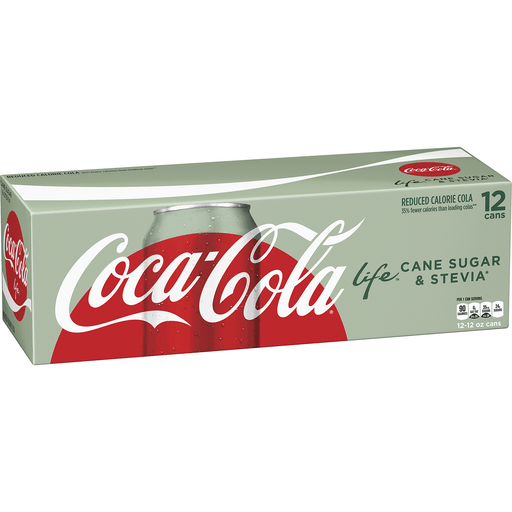 Coca-Cola Life Fridge Pack Cans, 12 Fl Oz