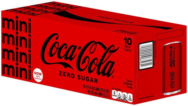 Coca-Cola Zero Sugar Fridge Pack Cans, 7.5 Fl Oz