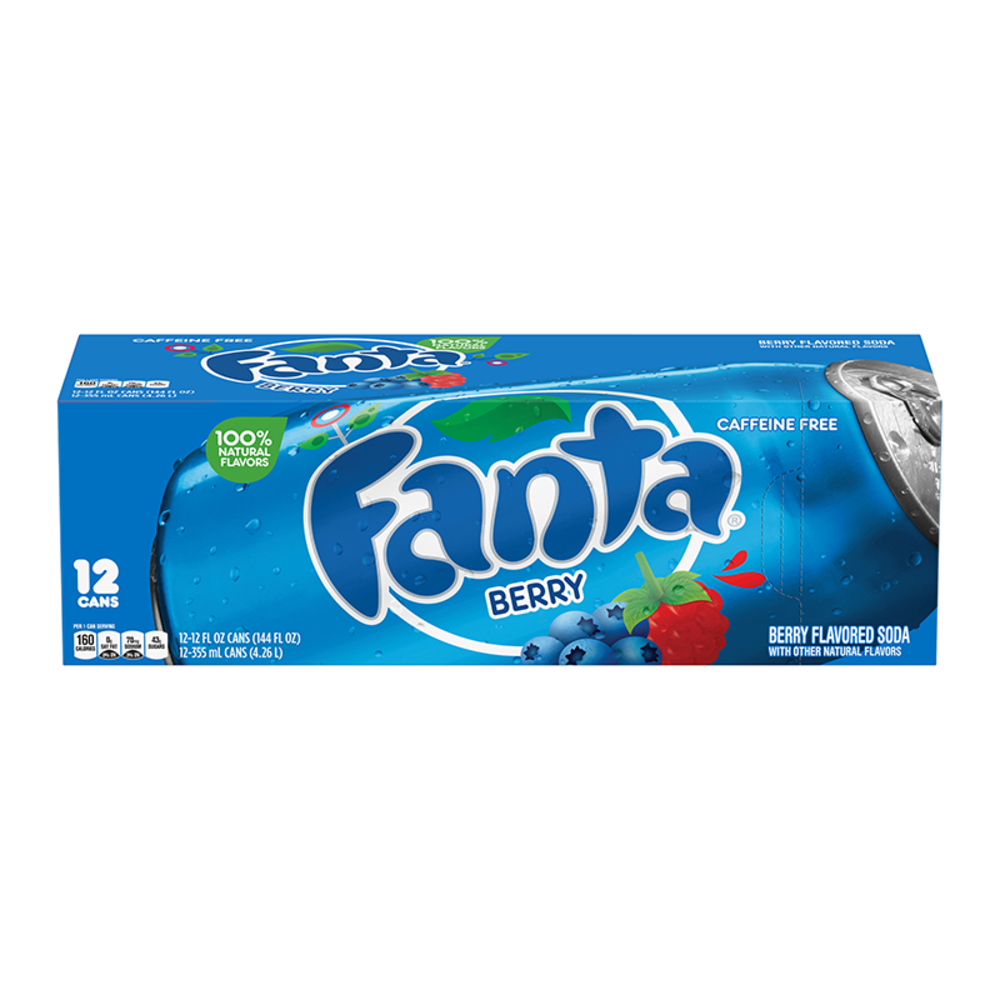 Fanta Berry Soda Fridge Pack Cans, 12 Fl Oz