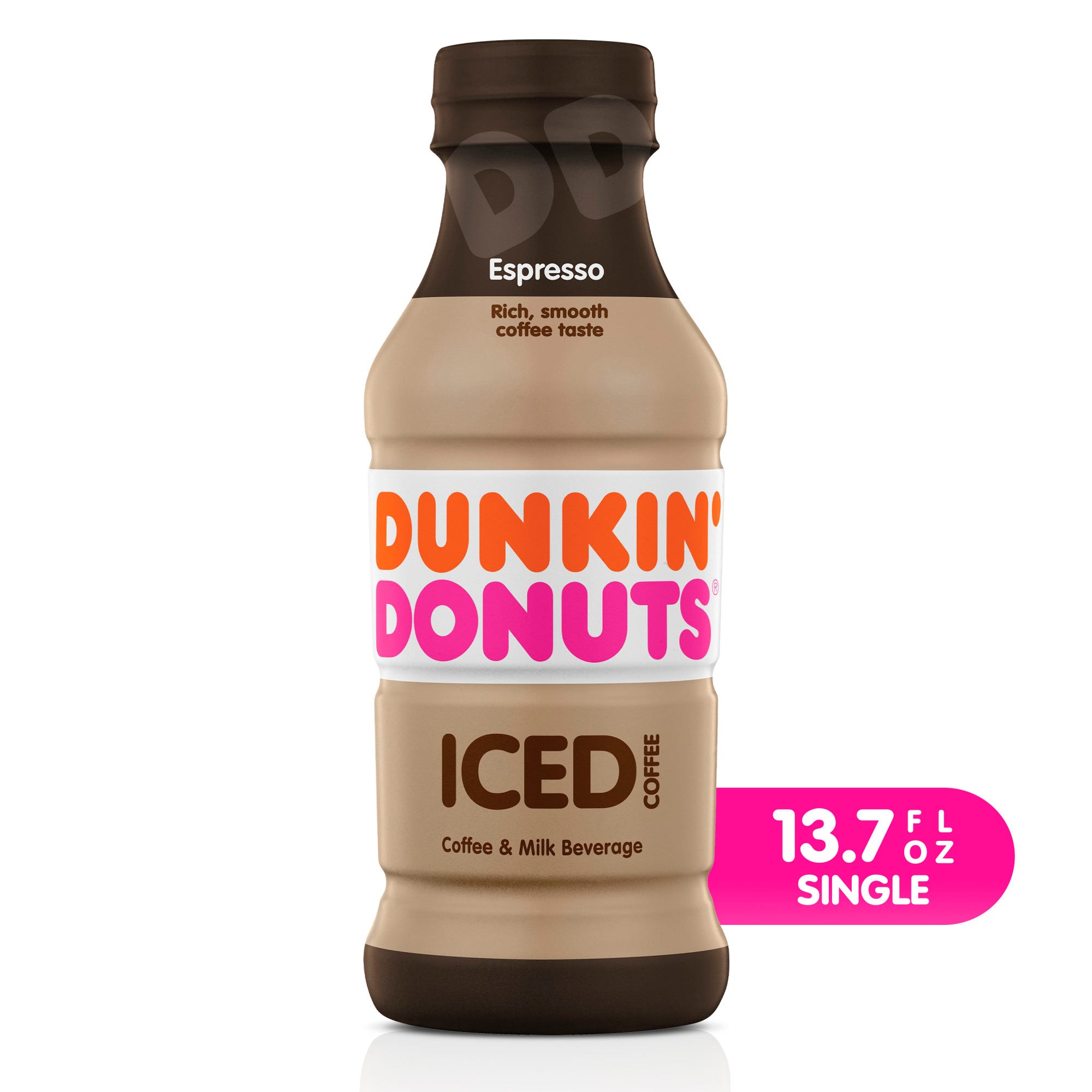 Dunkin' Donuts Espresso Iced Coffee Bottle, 13.7 Fl Oz