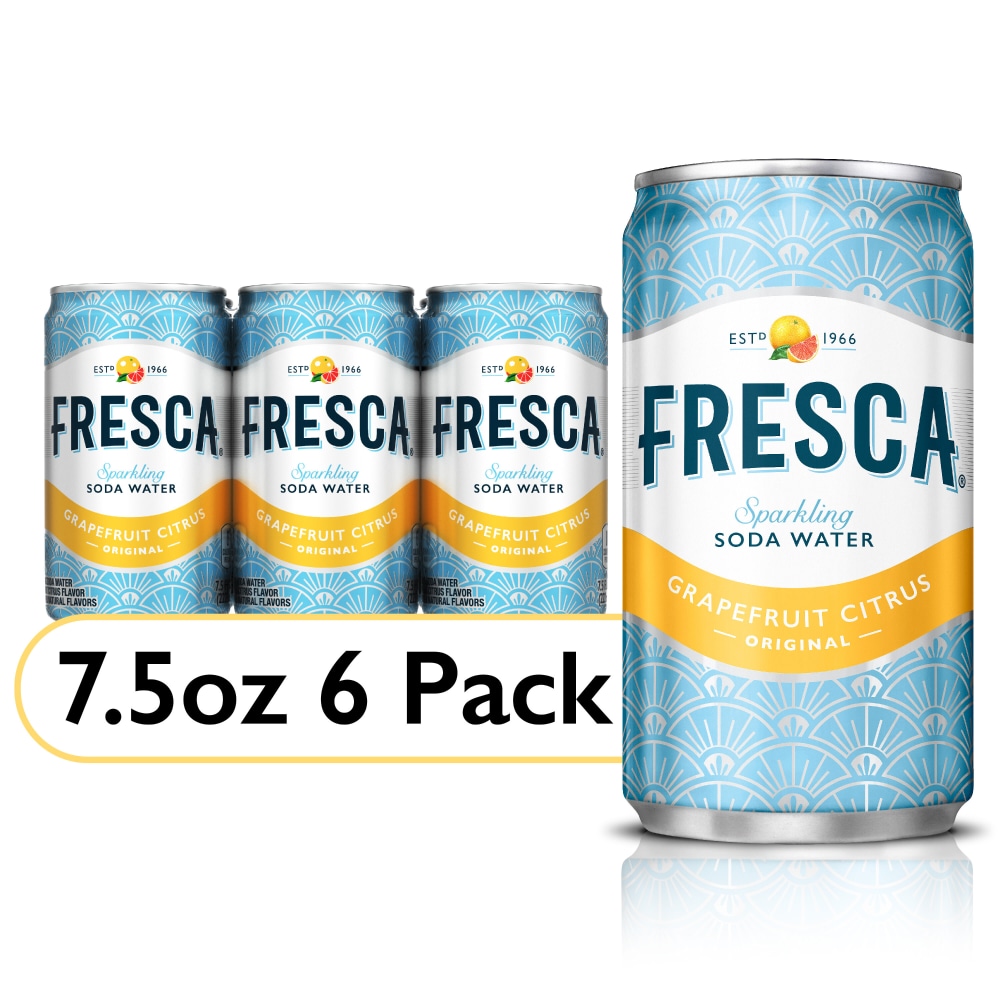Fresca Grapefruit Citrus Sparkling Soda Water, 7.5 Fl Oz