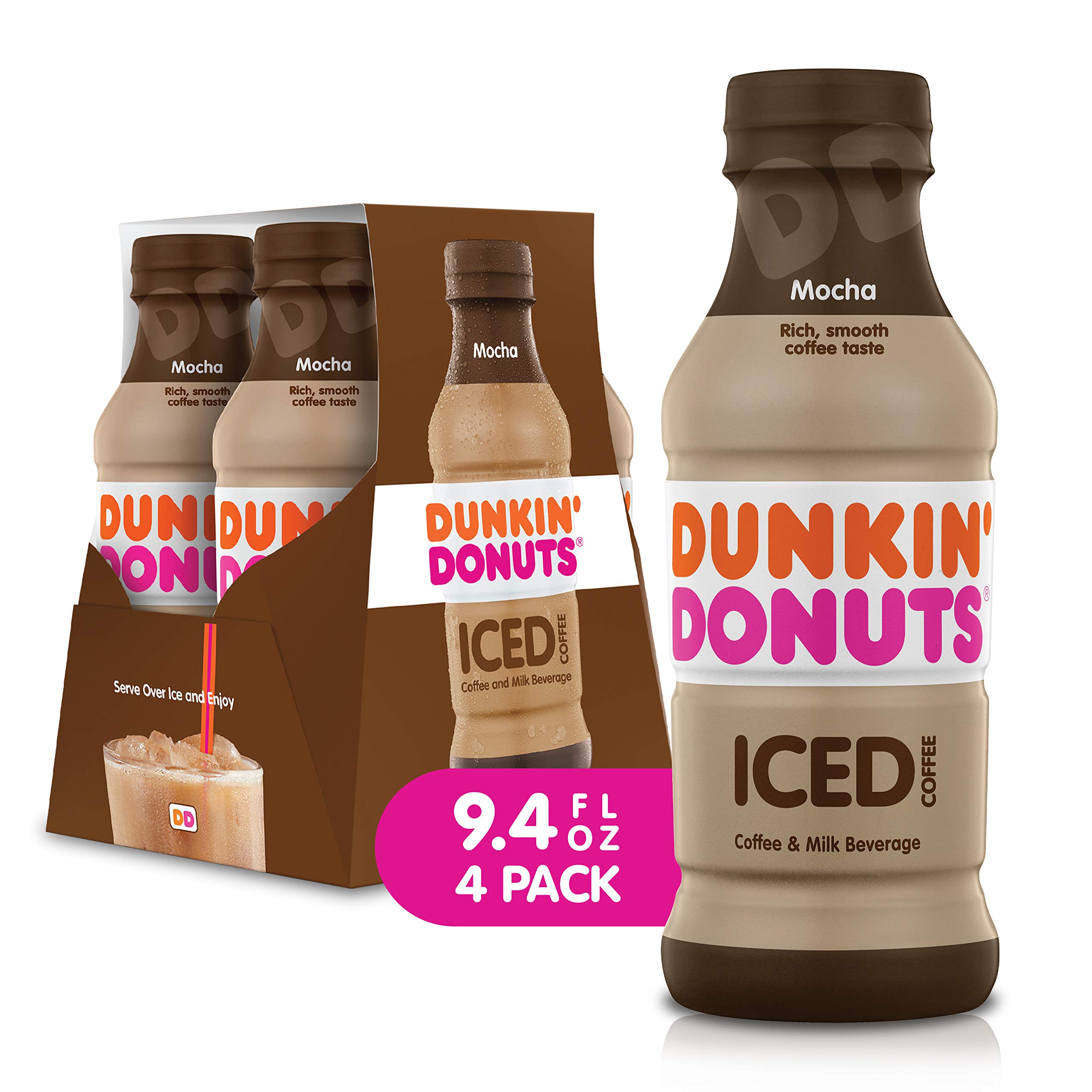 Dunkin' Donuts Mocha Iced Coffee Bottles, 9.4 Fl Oz