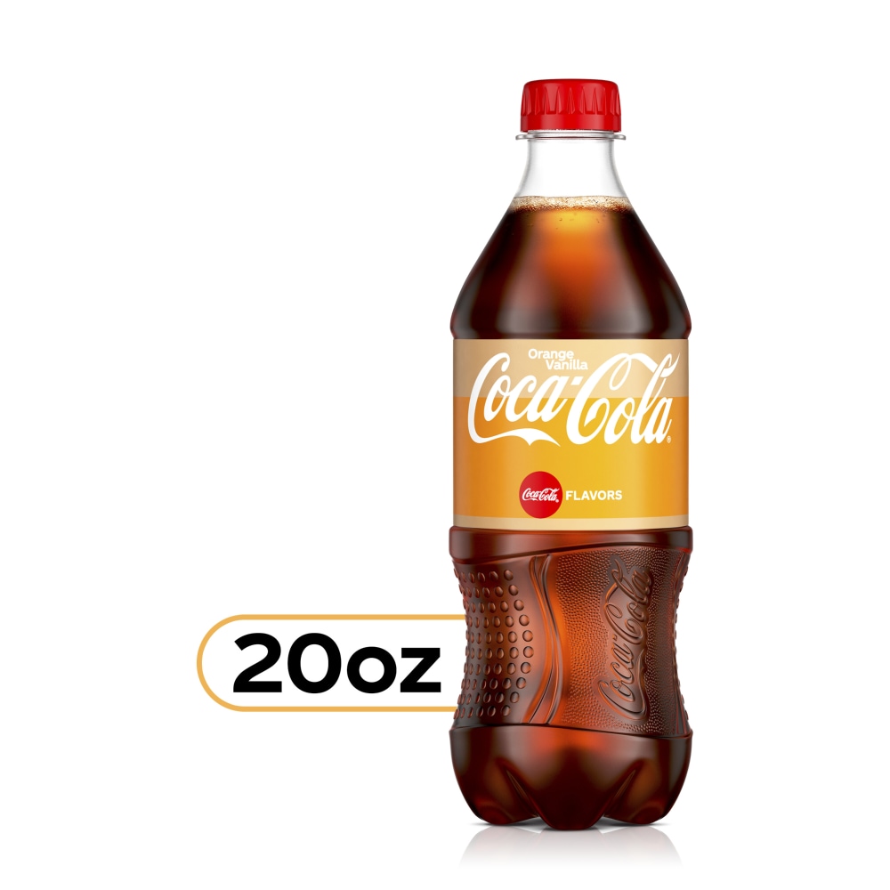 Coca-Cola Orange Vanilla Soda Soft Drinks, 20 Fl Oz
