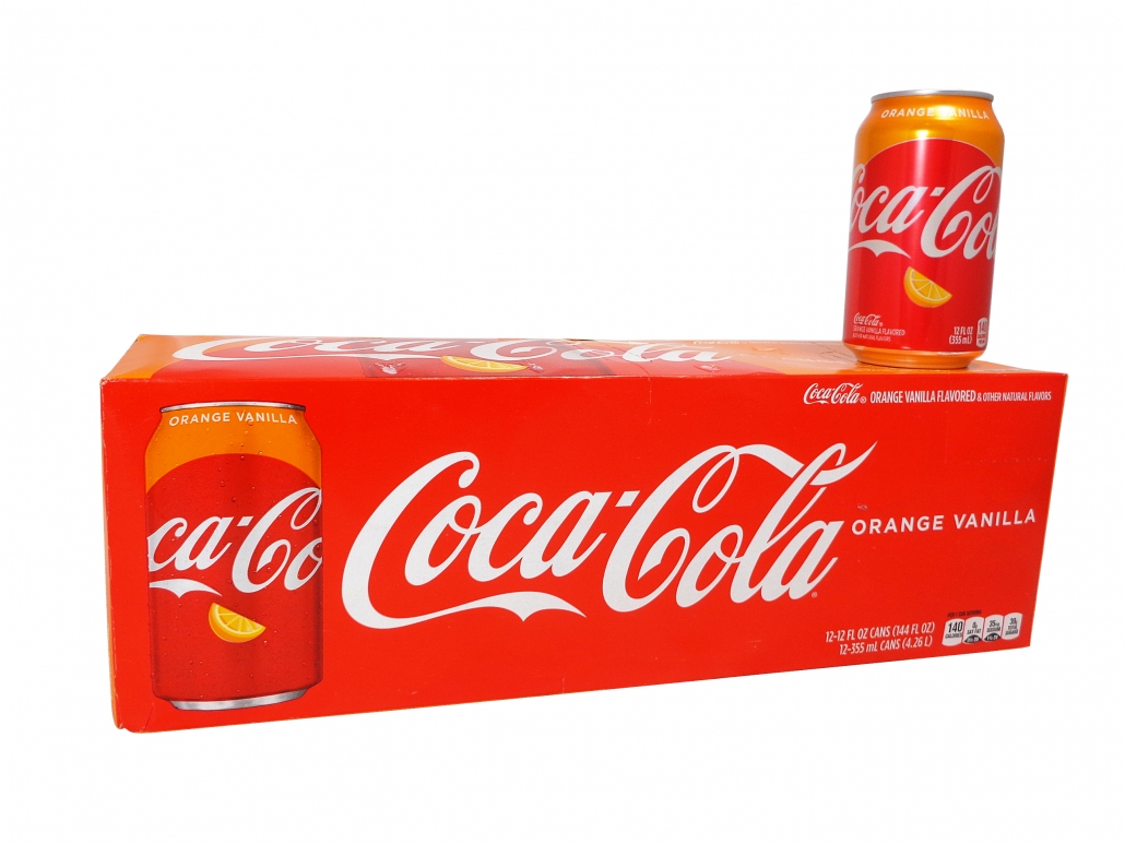 Coca-Cola Orange Vanilla Soda Soft Drinks, 12 Fl Oz