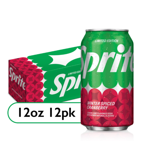 Sprite Winter Spiced Cranberry Fridge Pack Cans, 12 Fl Oz