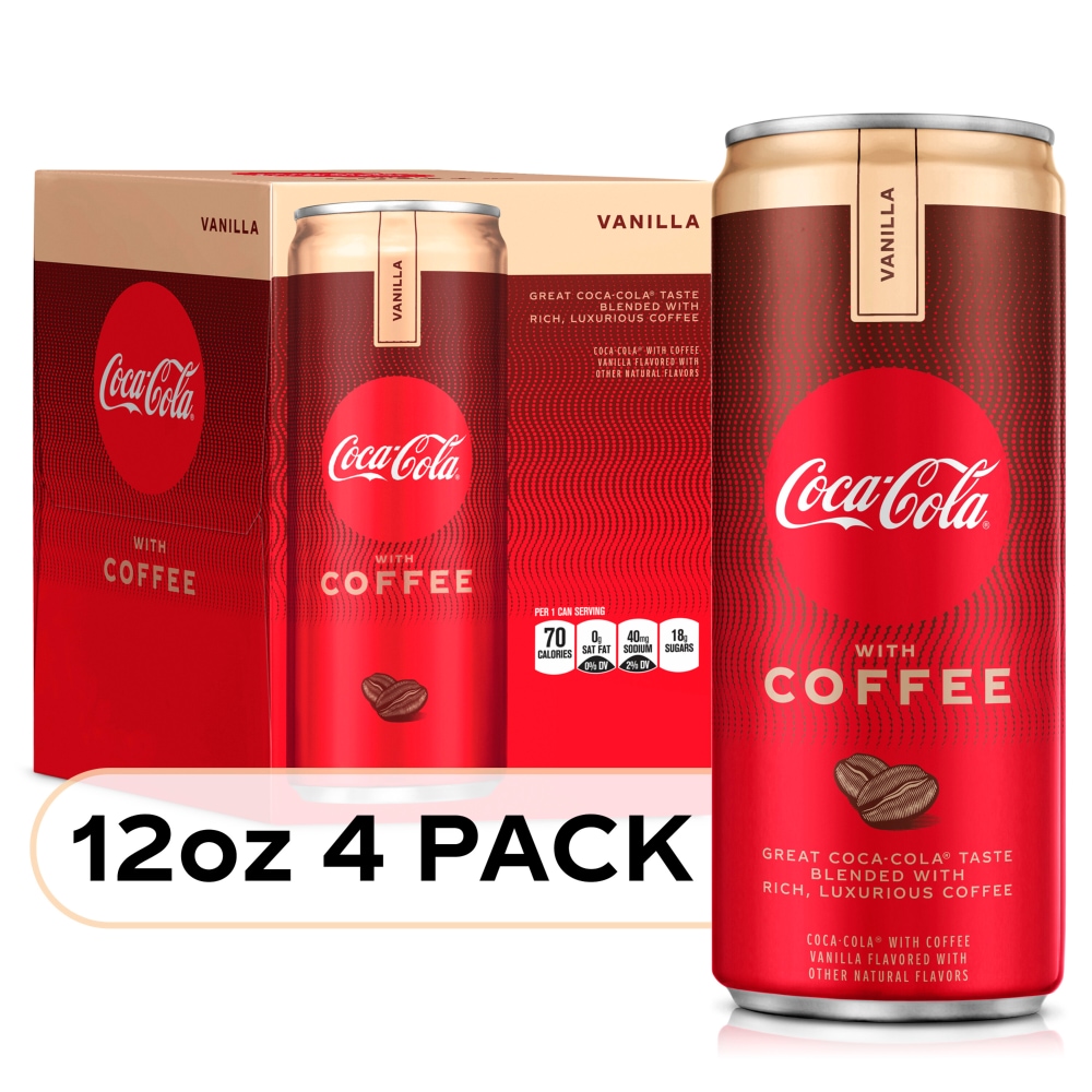 Coca-Cola With Coffee Vanilla Cans, 12 Fl Oz