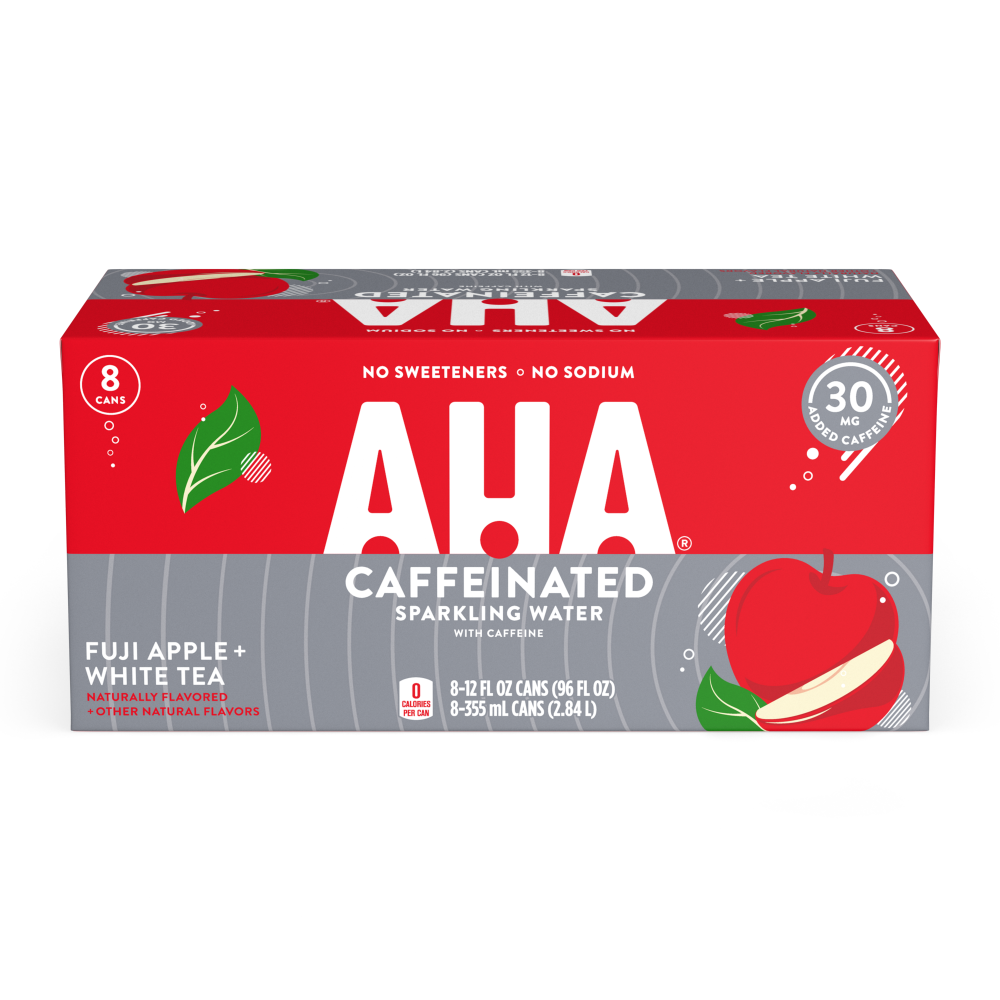 AHA Fuji Apple + White Tea Sparkling Water - 8pk/12 Fl Oz Cans