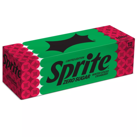 Sprite Soda, Zero Sugar, Winter Spiced Cranberry