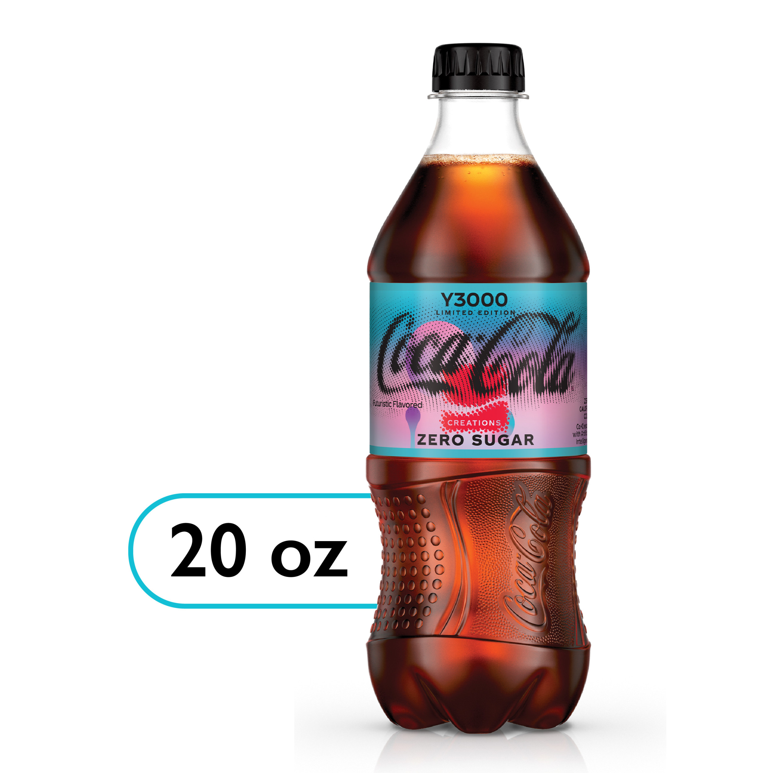 Coca-Cola Zero Sugar, Futuristic Flavored, Y3000 20 Fl Oz
