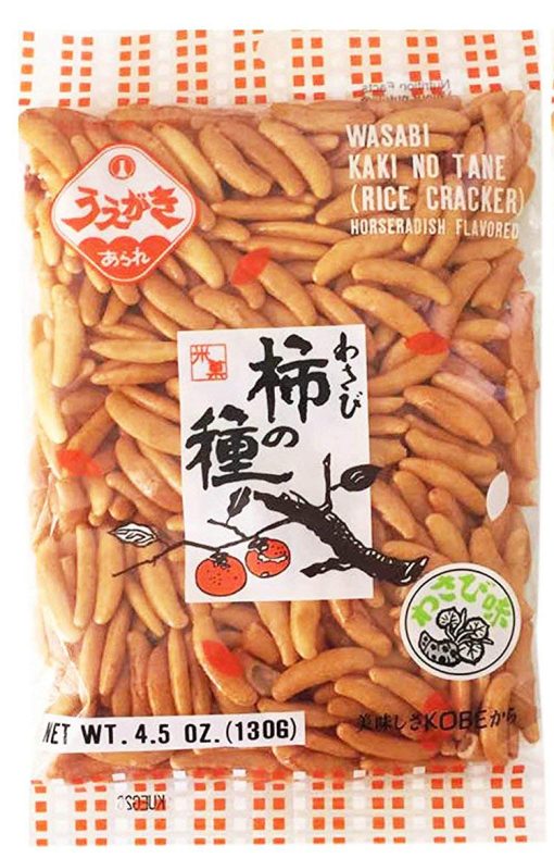 Uegaki Wasabi Kaki No Tane Rice Crackers 4.5 Oz (130 G)