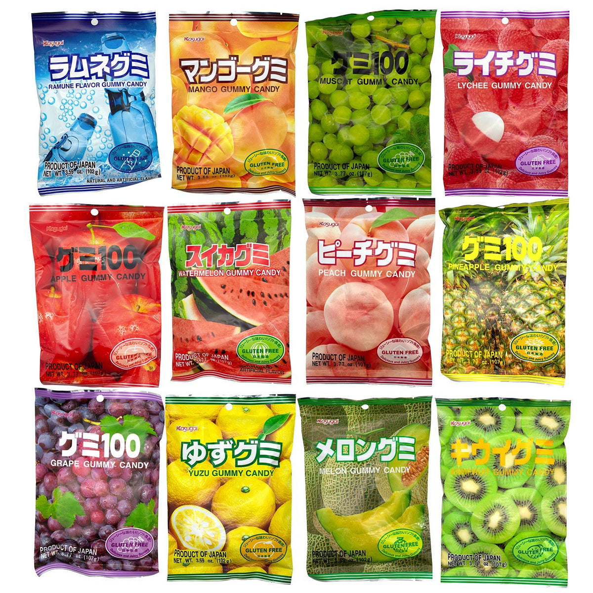 Kasugai Pure Apple Gummy Candy 107g