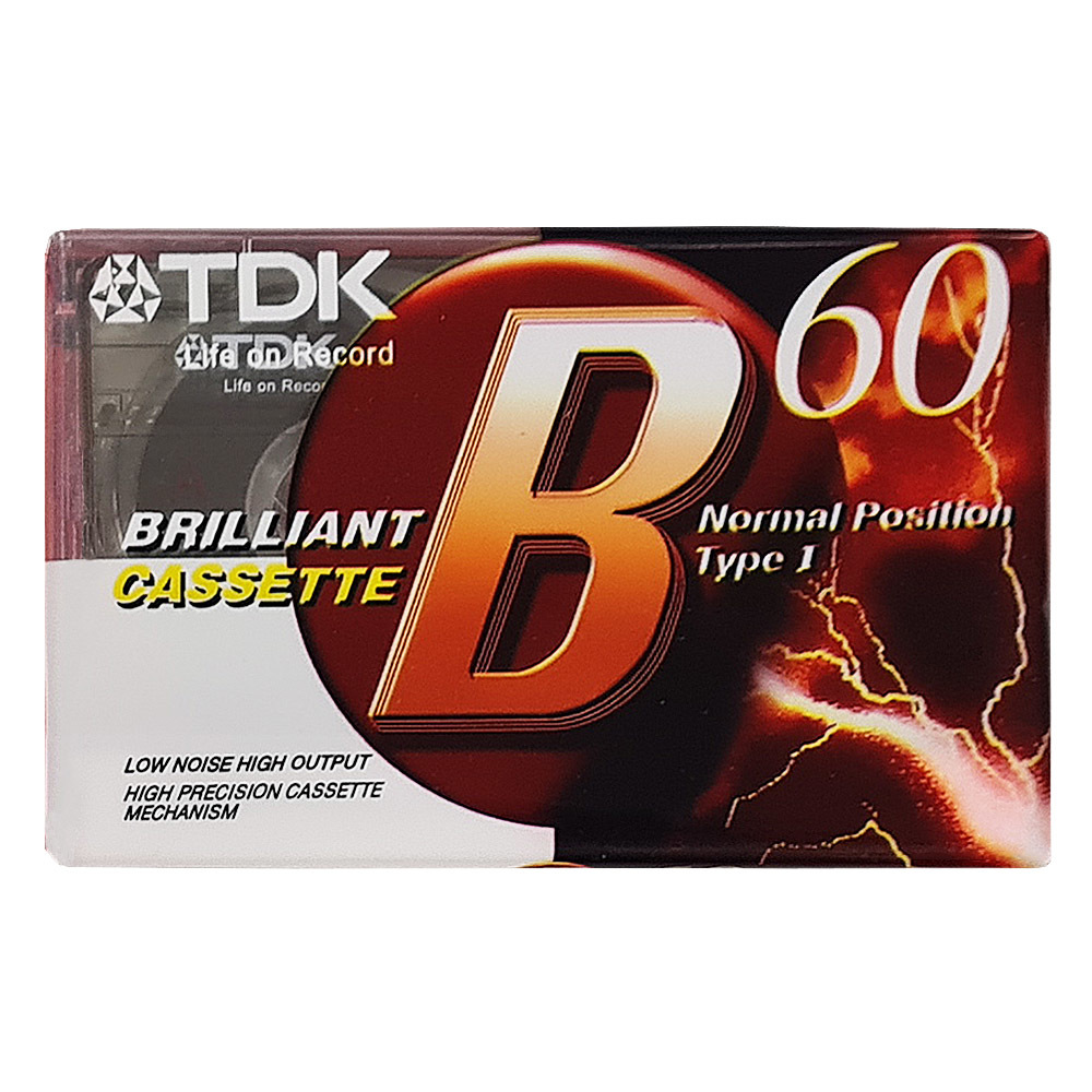 TDK B60 'brilliant' Ferric Blank Audio Cassette Tapes