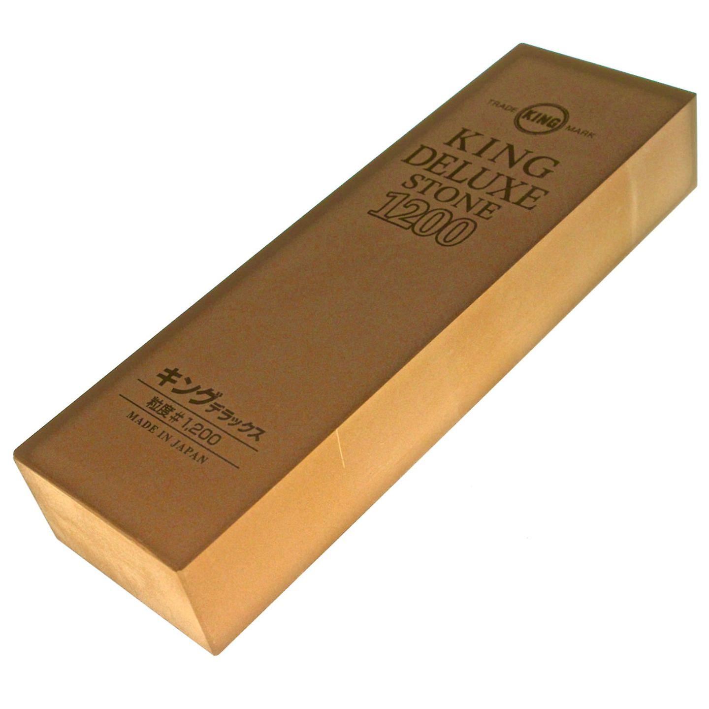 Goods Japan King Deluxe Stone 1200 Grit Grade Mid Grain للأغراض العامة اليابانية شحذ شحذ الحجر 20.7cmx6.6cmx3.4cm، لشحذ وشحذ السكاكين