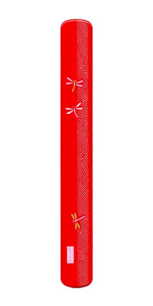 売り切れごめん】日本製 Japan 若狭 田中箸店 花とんぼ 箸箱 赤 M 058047