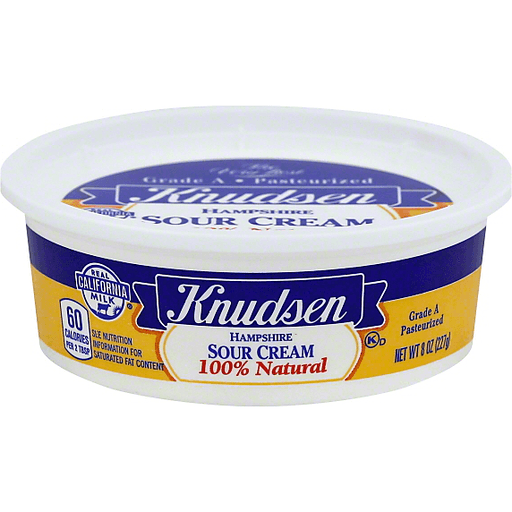 Knudsen Hampshire All Natural Sour Cream 8 Oz Cup\Tub