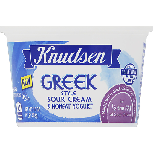 Knudsen Greek Style Sour Cream & Nonfat Yogurt - 16 Oz