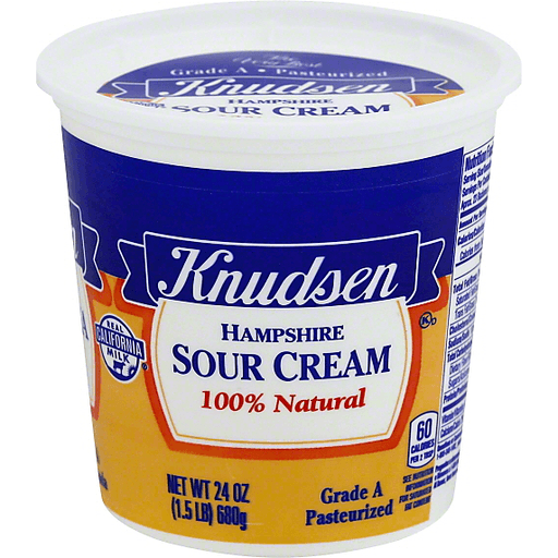 Knudsen Hampshire 100% Natural Sour Cream, 24 Oz Tub