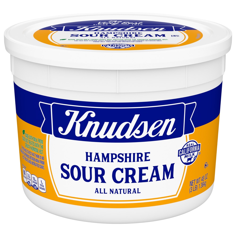 Knudsen Hampshire 100% Natural Sour Cream, 48 Oz Tub