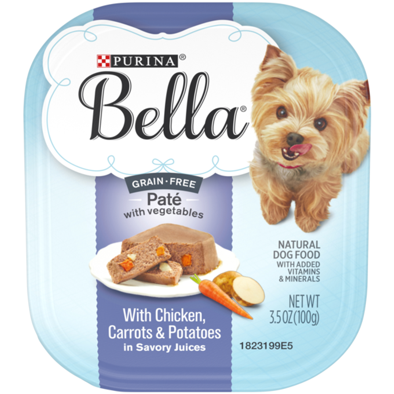 Purina Bella Grain Free, Natural Pate Wet Dog Food, With Chicken, Carrots & Potatoes
