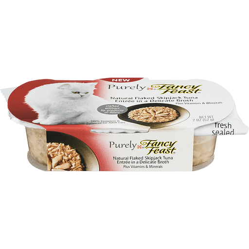 Fancy Feast Purely Natural Flaked Skipjack Tuna Entree In Delicate Broth Wet Cat Food