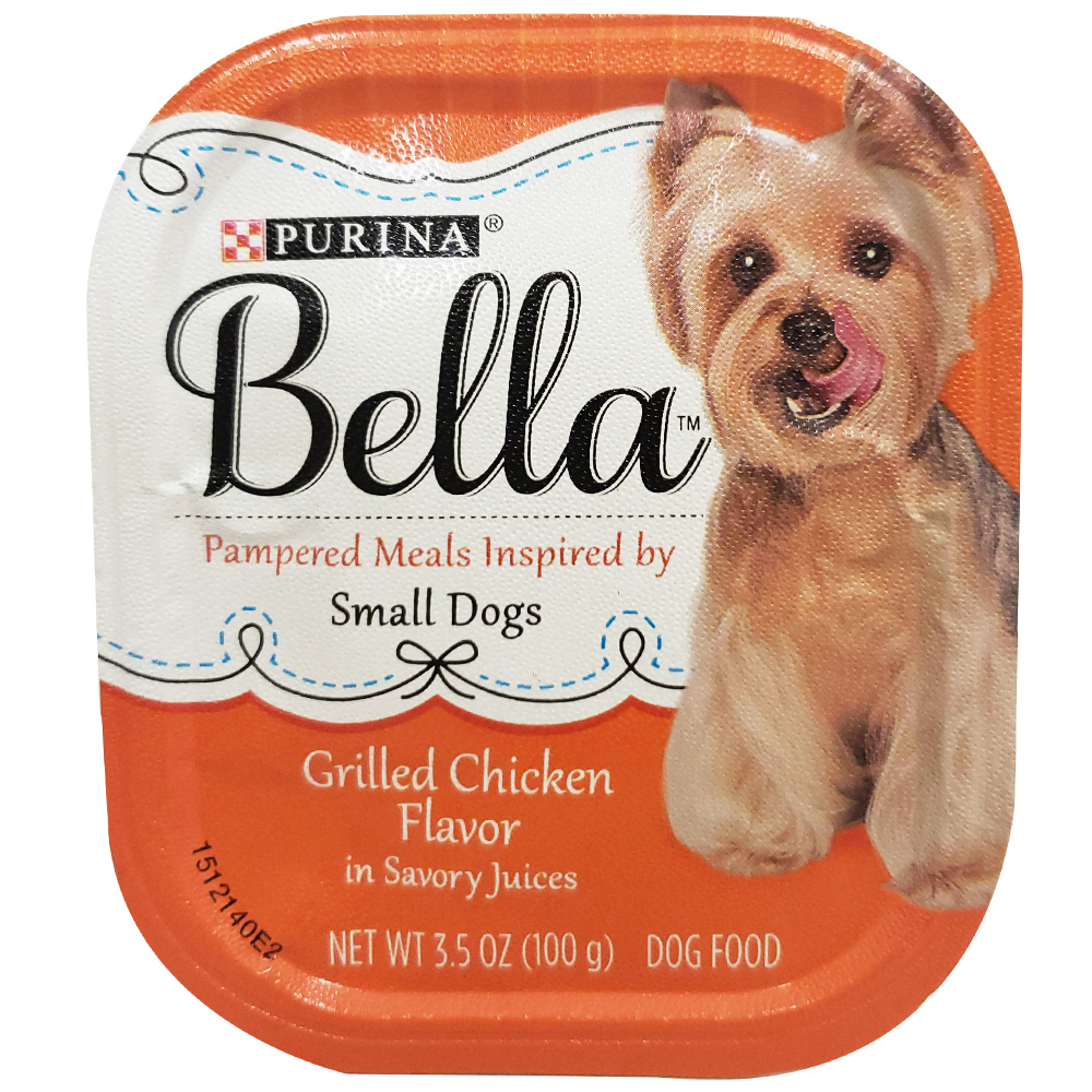 Purina Bella Natural Small Breed Pate Wet Dog Food, Grilled Chicken Flavor In Savory Juices