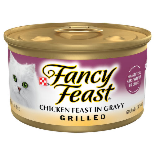 Fancy Feast Cat Food, Gourmet, Grilled Chicken In Gravy