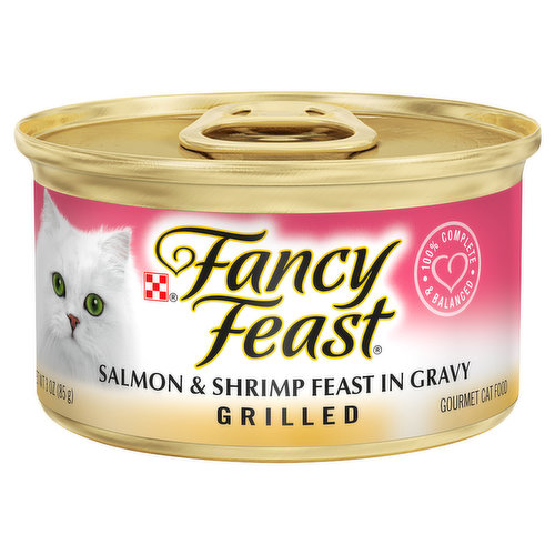 Fancy Feast Salmon & Shrimp In Gravy Grilled Gourmet Cat Food
