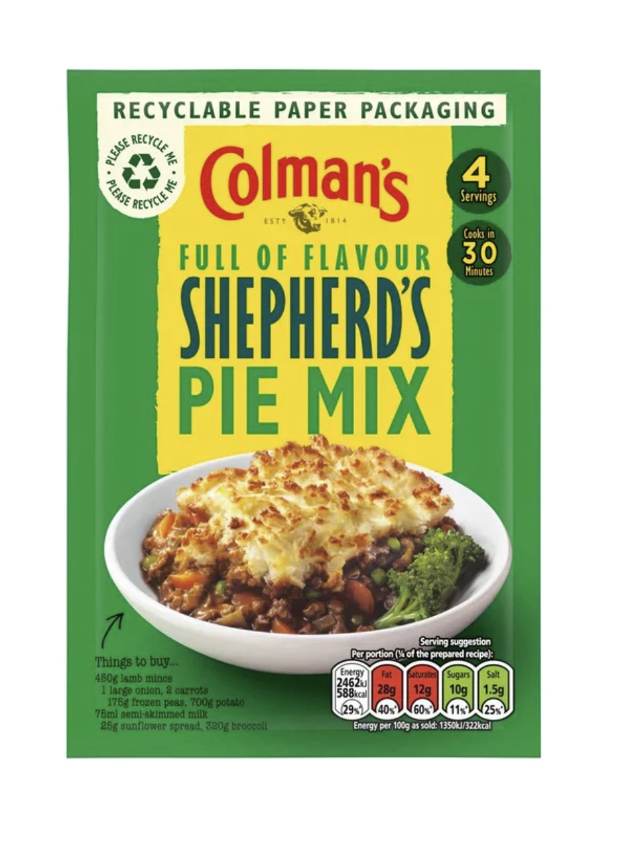 Colman's Recipe Mix Shepherds Pie