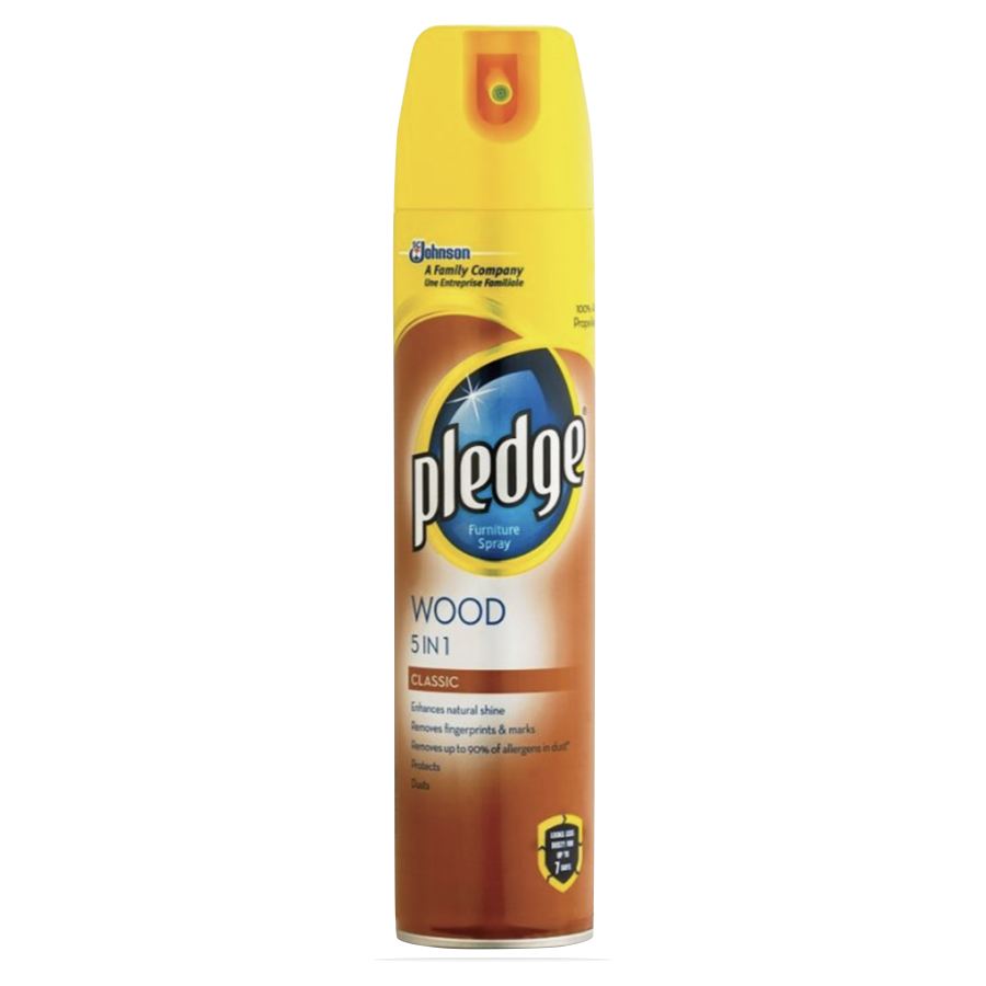 Pledge Aerosol Wood Polish Classic 250ml