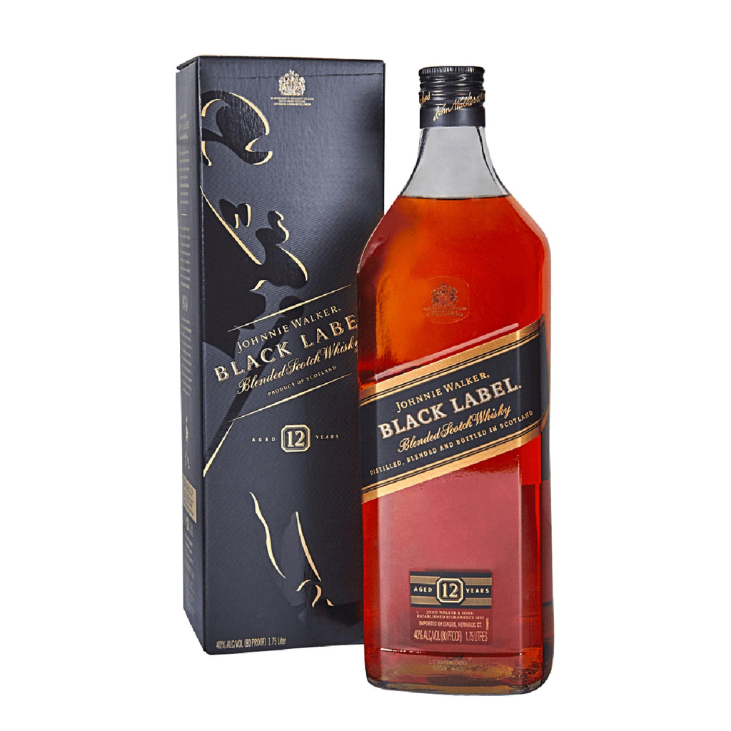 Johnnie Walker Black Label Blended Scotch Whisky, 12 Years, 1.75 L