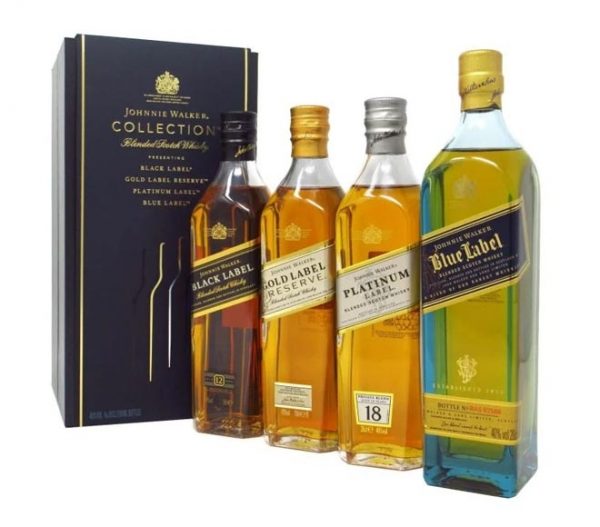 Johnnie walker Whisky The Collection 200 Ml Pack Con 4 Unidades