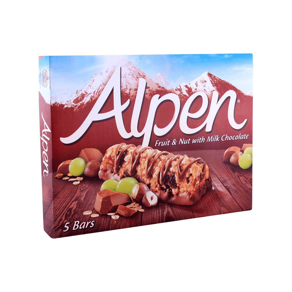 Alpen Cereal Bars Fruit & Nut With Chocolate