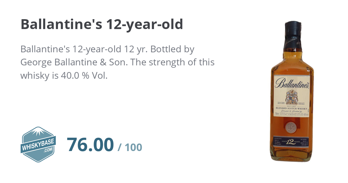 Ballantine's 12YO Blended Scotch Whisky 700ml
